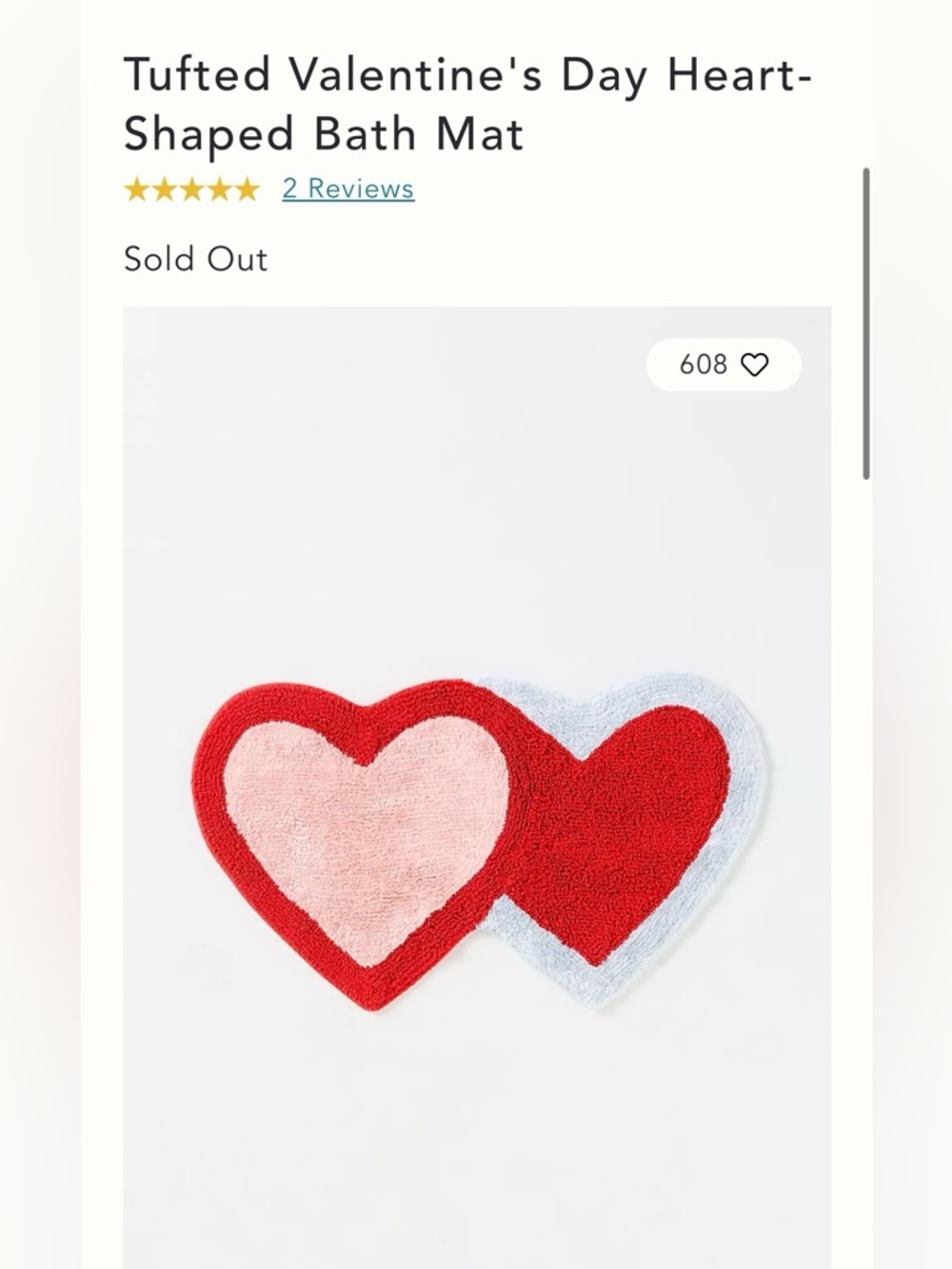 NWT ❤️❤️ tufted mat - Picture 2 of 7